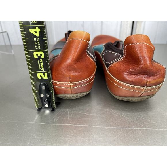 L’ Artiste Spring Step Colorful Mule Clog Leather Brown Teal Women’s 40 9.5/10 - Picture 4 of 5